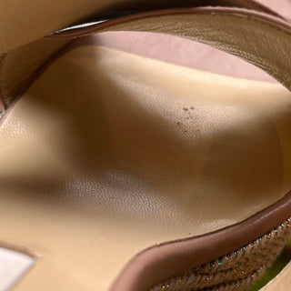 JIMMY CHOO Dovina 100 Glitter Nude Wedges SZ 41 (US 11)