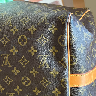LOUIS VUITTON Keepall Bandouliere 55 Monogram Brown Canvas Duffel