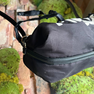 ALEXANDER MCQUEEN The Bundle Black Nylon Drawstring Tote Bag