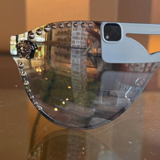 VERSACE MOD.2161 Silver Metal Aviator Sunglasses