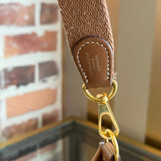 HERMÈS Evelyne TPM Gold Taurillon Clemence Leather Crossbody Bag