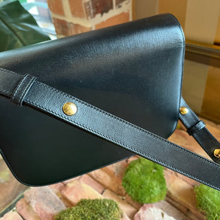 GUCCI Horsebit 1955 Medium Black Leather Shoulder Bag