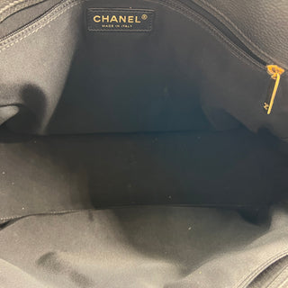 CHANEL Cerf Executive Black Caviar Shopper Tote Bag