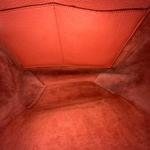 Celine Orange Grained Calfskin Trifold Shoulder Bag TS3109