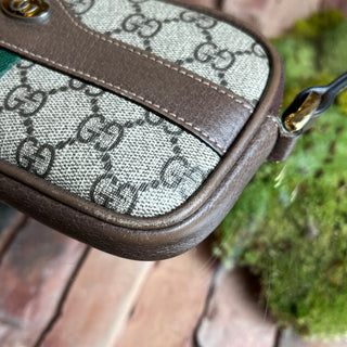 GUCCI Beige Brown Vintage Ophidia GG Canvas Crossbody