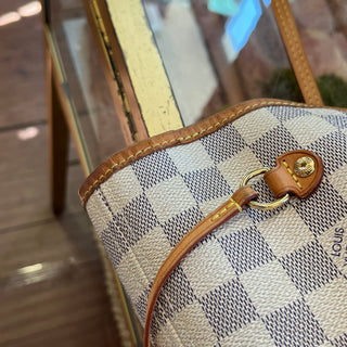 LOUIS VUITTON Neverfull MM Damier Azur Canvas Tote Bag
