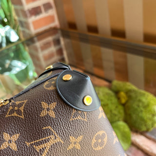 LOUIS VUITTON Petite Malle Souple Black Monogram Canvas Top Handle Bag