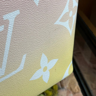 LOUIS VUITTON Neverfull MM Light Pink By The Pool Giant Monogram Tote Bag