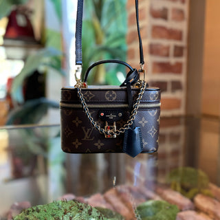 LOUIS VUITTON Vanity Chain Pouch Reverse Monogram Canvas Top Handle Bag