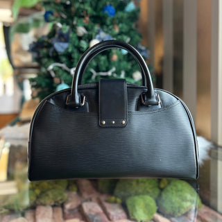 LOUIS VUITTON Bowling Montaigne GM Black Epi Leather Satchel Bag