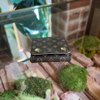LOUIS VUITTON Mini Folding Monogram Canvas Brown Jewelry Case