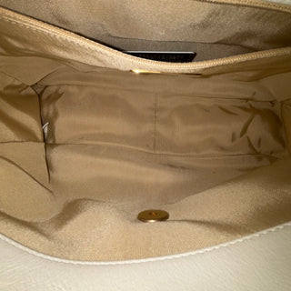 CHANEL 19 Large White Goatskin Leather Quilted Shoulder Bag