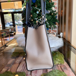 LOUIS VUITTON City Steamer MM Beige Black Two-Tone Tote