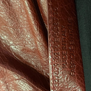 BALENCIAGA Giant 12 Motocross Maroon Lambskin Envelope Clutch with Strap
