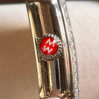 MICHELE White Silver Sapphire Crystal Stainless Steel Watch