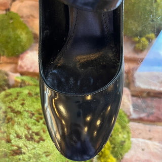LOUIS VUITTON Black Mary Jane Pumps SZ 37.5 (US 7.5)
