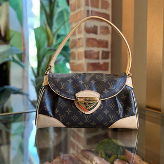 LOUIS VUITTON Beverly MM Brown Monogram Canvas Shoulder Bag