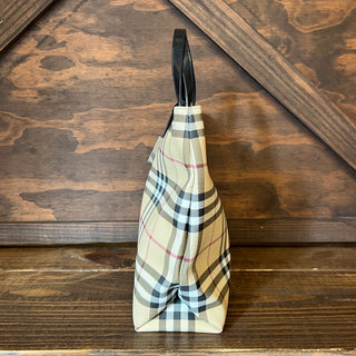 BURBERRY Nova Check Coated Canvas Small Tote