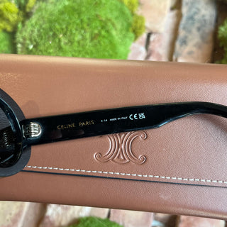 CELINE CL40194U Black Oval Acetate Sunglasses