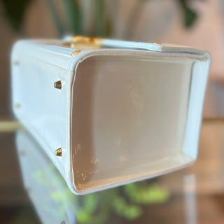 GIANNI VERSACE White Patent Top Handle