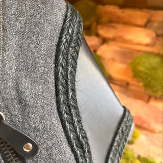 LOUBOUTIN Deroba Gray Flannel Peep Toe Espadrilles Booties SZ 40 (US 10)