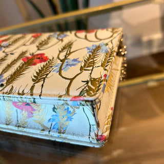 Christian Dior Multicolor Calfskin Lady-Dior Wallet on Chain