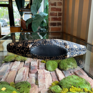 ALEXANDER MCQUEEN Black Beige Honeycomb Mantra Clutch