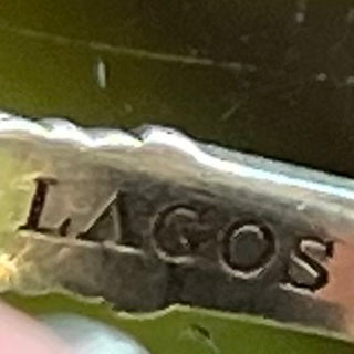 LAGOS Enso Silver Circle Diamond Caviar Ring