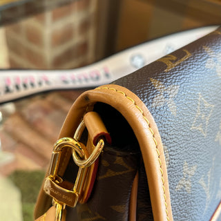 LOUIS VUITTON Diane Brown Monogram Canvas Shoulder Bag
