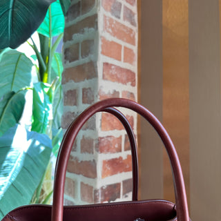 THE ROW Margaux 12 Brown Calfskin Tote Bag