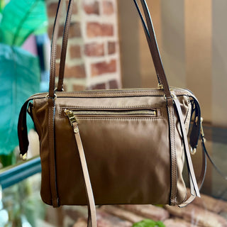 MZ WALLACE Brown Nylon Shoulder Bag