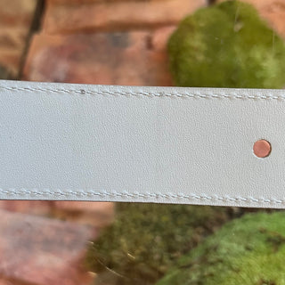 LOUIS VUITTON White/Grey Leather Damier Checkered Reversible Belt SZ 100/40