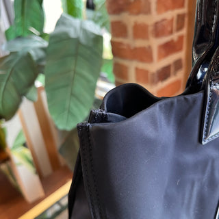 TORY BURCH Large Ella Navy Blue Nylon Tote Bag