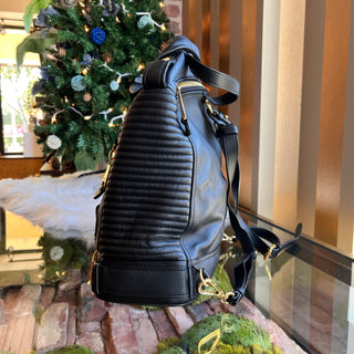 MOSCHINO Biker Jacket  Black Leather Backpack