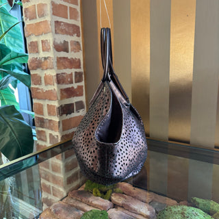 JIMMY CHOO Perforated Leather Star Tote