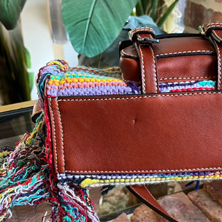 CHLOÉ Edith Day Multicolor Wool Tweed Fringe Satchel Bag