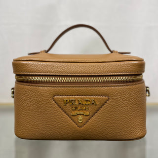 PRADA Mini Vanity Daino Brown Top Handle