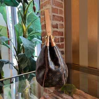 LOUIS VUITTON Galleria PM Brown Monogram Canvas Hobo Bag