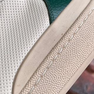 SAINT LAURENT White Green Mesh Leather High Tops SZ 40 (US 10)
