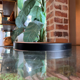 HERMES Black Brown Reversible Palladium H Buckle Belt SZ100(14US)