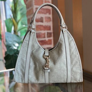GUCCI Bardot Joy Green Guccissima Leather Hobo Bag