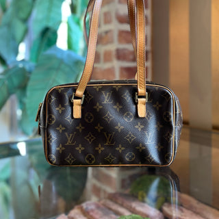 LOUIS VUITTON Cite MM Monogram Brown Canvas Shoulder Bag