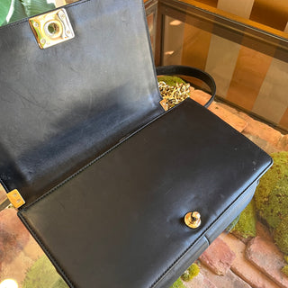CHANEL Boy Medium Black Lambskin Shoulder Bag