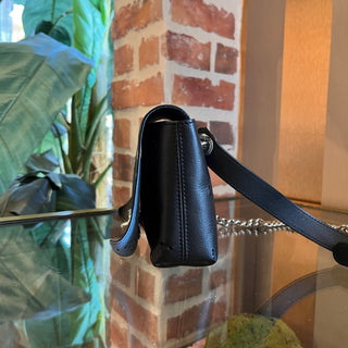 CHANEL CC Logo Eyelet Black Calfskin Belt Bag