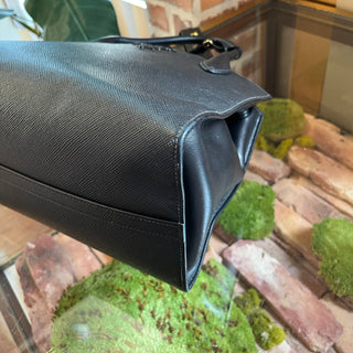 PRADA Black Monochrome Saffiano Leather Tote