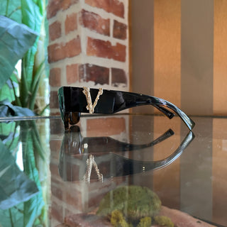 VERSACE MOD.4383 944/3 Tortoise Shell Acetate Rectangle Eye Sunglasses