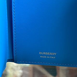 BURBERRY Lola TB Light Blue Quilted Leather Compact Wallet