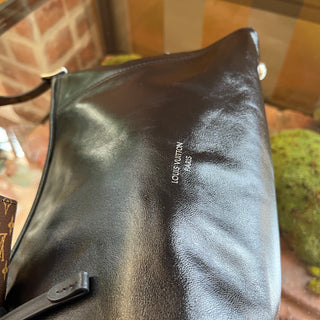 LOUIS VUITTON CarryAll Vibe East West BB Black Lambskin Leather Shoulder Bag