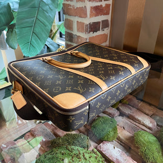 LOUIS VUITTON Cupertino Monogram Canvas Brown Briefcase
