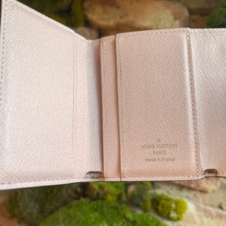 LOUIS VUITTON Zoe Brown Pink Monogram Canvas Compact Wallet